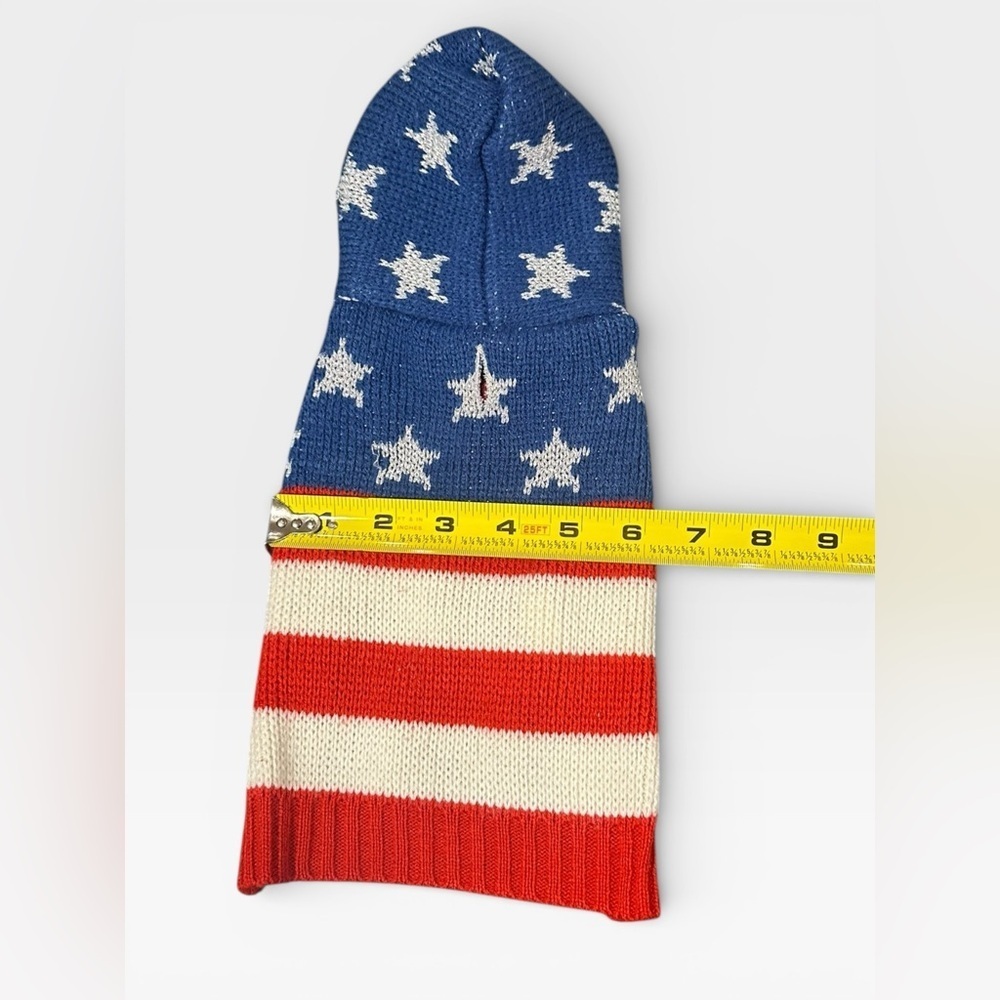 NWOT Worthy Dog American Flag Knit Sweater XS - Picture 3 of 7